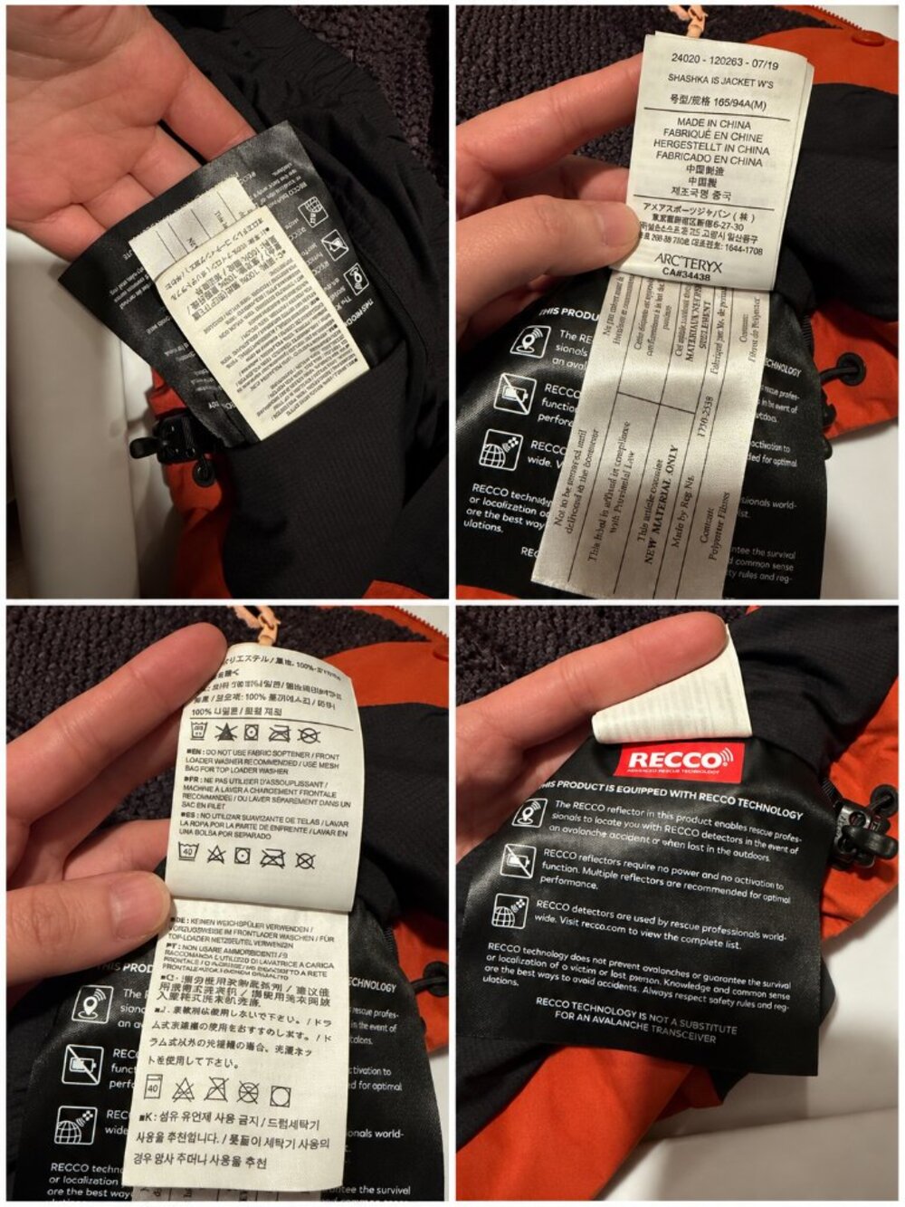Arc'teryx Orange Hooded Lined Jacket Women's M - Picture 6 of 6